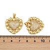Brass Micro Pave Cubic Zirconia Pendants KK-C132-03G-G-3