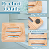 GOMAKERER 16Pcs 2 Style Bamboo Soap Dishes with Anti Slip Pad AJEW-GA0005-76-2