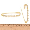 Iron Rhinestone Safety Pins Brooch Findings JEWB-E045-01C-G-3