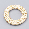 Handmade Spray Painted Reed Cane/Rattan Woven Linking Rings WOVE-N007-01E-2