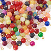 Glass Round Pendants PALLOY-TADJ00001-02-2