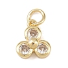 Brass Micro Pave Cubic Zirconia Charms KK-H525-02A-G-1