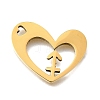 201 Stainless Steel Pendants STAS-A116-01G-09-1