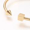 Brass Cuff Bangle BJEW-P168-B30-2