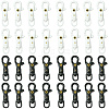 32Pcs 2 Colors POM Plastic Swivel Clasps FIND-SC0017-04-1