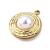 Plastic Pearl Pendants STAS-Q360-03A-G-2