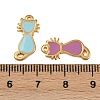 304 Stainless Steel Enamel Pendants STAS-G363-19G-01-3