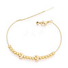 Adjustable Brass Beaded Slider Bracelets for Women BJEW-T022-21G-6