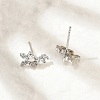 Brass Micro Pave Clear Cubic Zirconia Stud Earrings EJEW-R016-26P-16-3