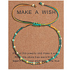 Brass Round Beads Braided Bead Bracelets CX8547-2-2