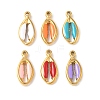 304 Stainless Steel Enamel Pendants STAS-I346-25G-04-1