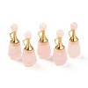 Faceted Natural Rose Quartz Pendants G-H252-A04-1