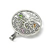 Antique Silver Tone Alloy Pendants PALLOY-JF02361-02-3