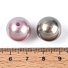 Electroplate ABS Plastic Imitation Pearl Round Beads SACR-T017-74M-3