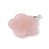 Natural Rose Quartz Big Pendants G-B040-01P-11-4