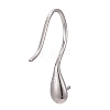 Anti-Tarnish Rhodium Plated Sterling Silver Earring Hooks X-STER-E041-14P-3