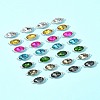 28Pcs 7 Colors Alloy Glass Links/Connectors GLAA-FS0001-93-9