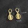 Brass Rhinestone Hoop Earrings FS-WGF6716-04-1