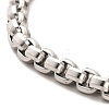 304 Stainless Steel Box Chain Bracelets with Lion Clasps BJEW-E094-05AS-2