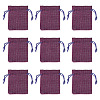 20Pcs Rectangle Polyester Imitation Burlap Packing Pouches Drawstring Bags ABAG-TA0002-02-3