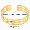 Stylish European and American Hollow Star 304 Stainless Steel Cuff Bangles for Women XB2693-2-1