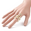 3Pcs 3 Style Natural Pearl & Synthetic Hematite Stretch Rings Set RJEW-JR00544-3