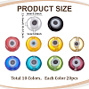 200Pcs 10 Colors Handmade Evil Eye Lampwork Beads LAMP-ME0001-15-2