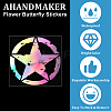 AHADERMAKER 7 Sheets 7 Colors Star Plastic Self Adhesive Car Stickers STIC-GA0001-13-4