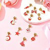 12Pcs Alloy Enamel Pendant PALLOY-FS00003-7
