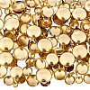 150Pcs 5 Styles Flat Round Brass Four Claw Nail KK-CL0001-03G-7