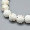 Natural Magnesite Bead Stretch Bracelets BJEW-K212-C-008-3