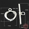 Sterling Silver Toggle Clasps X-STER-A008-36-1