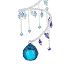 Glass Teardrop Hanging Suncatchers HJEW-TA00413-02-4