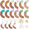 DIY Walnut Wooden Dangle Earring Making Kits DIY-OC0006-65-1