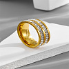 304 Stainless Steel Crystal Rhinestone Finger Rings FS-WG432ED-12-1