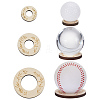 6Pcs 3 Sizes Wood Display Base for Small Ball ODIS-FG0001-98-1