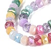 Mixed Styles Electroplate Crackle Glass Beads Strands EGLA-Q135-01A-A01-3