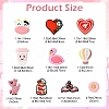 10Pcs 10 Styles Valentine's Day theme Food Grade Eco-Friendly Silicone Focal Beads SIL-YW0001-33-2