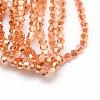 Electroplate Glass Beads Strands X-EGLA-J026-2mm-F12-2