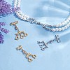 4Pcs 4 Styles Multi-Strand 304 Stainless Steel Lobster Claw Clasps FIND-AB00046-4