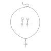 Star Alloy Rhinestone Earring & Necklaces Sets for Women SJEW-JS01359-2