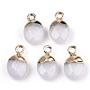 Natural White Jade Charms G-N326-58G-2