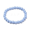 Noctilucent Stone/Synthetic Luminous Stone Beads Stretch Bracelets BJEW-JB06619-2
