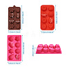 Boutigem 3Pcs 3 Colors Fondant Molds DIY-BG0001-17-3