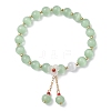 Cat Eye Beads Stretch Bracelets for Women BJEW-TA00691-01-1