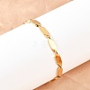 304 Stainless Steel Rhombus Link Chain Bracelets for Men Women BJEW-G766-04G-1