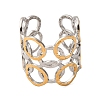 304 Stainless Steel Double Color Cuff Rings RJEW-S635-01GP-K-2