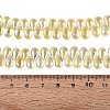 Electroplate Transparent Glass Beads Strands EGLA-N057-01A-04-4