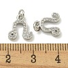 Rack Plating Brass Micro Pave Cubic Zirconia Pendants KK-K386-02D-P-3