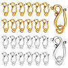 100 Sets 2 Colors Tibetan Style Hook and Eye Clasps FIND-PH0025-84-1